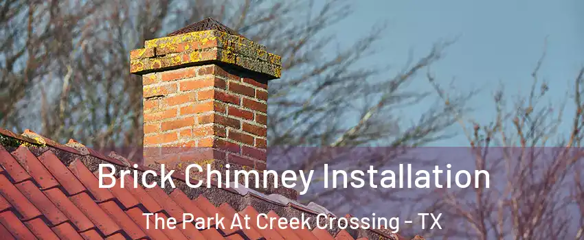 Brick Chimney Installation The Park At Creek Crossing - TX