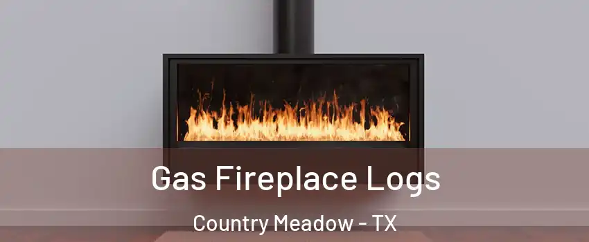 Gas Fireplace Logs Country Meadow - TX