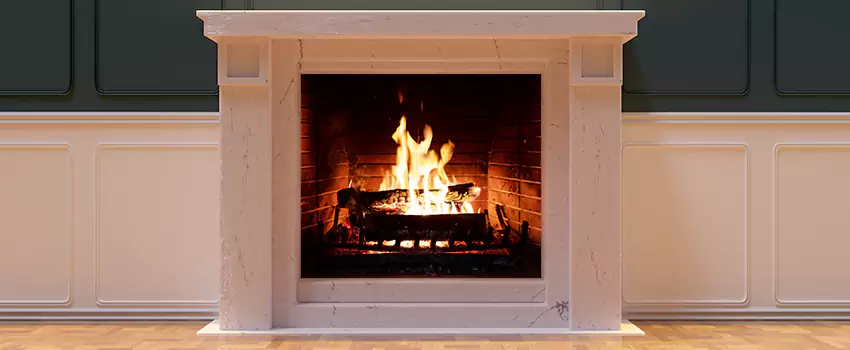 Decorative Electric Fireplace Installation in Park At Creek Crossing, Texas