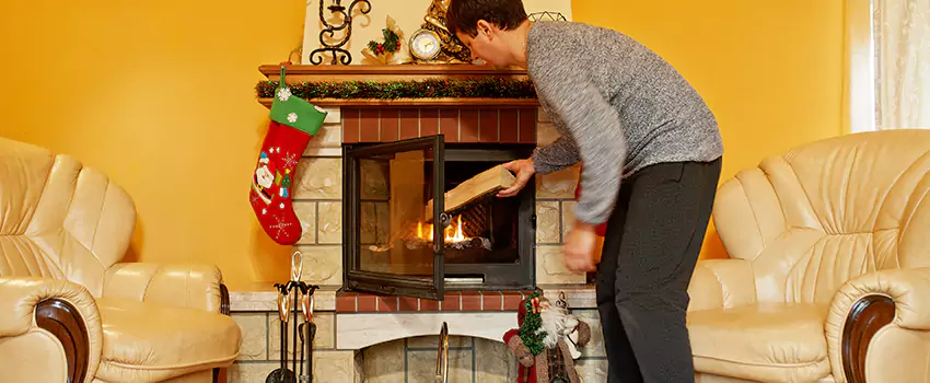 Rusted Metal Fireplace Restoration in Park Chase, Texas