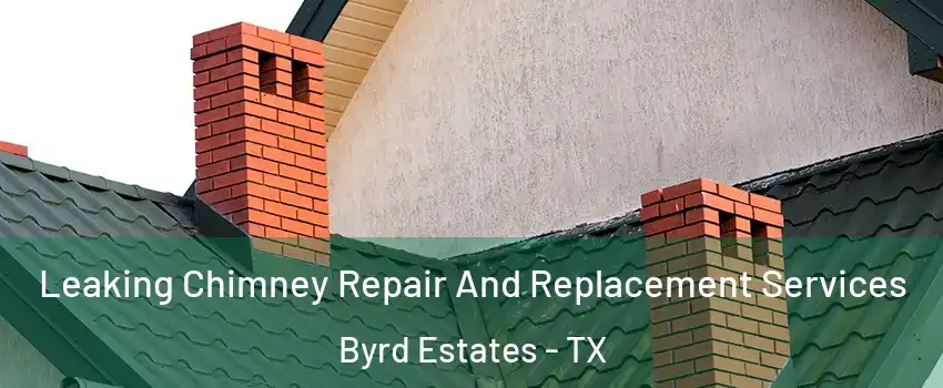 Leaking Chimney Repair And Replacement Services Byrd Estates - TX